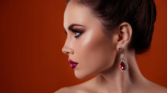 Boucles d'oreilles en rubis